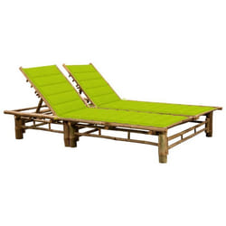 Transat - Non spécifié - Chaise longue jardin - Bambou - 2 personnes - 3 positions inclinables