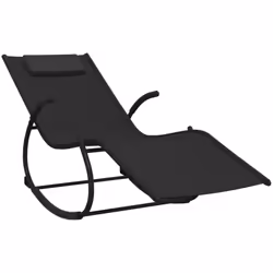 Prenez une pause de votre vie quotidienne trépidante sur cette chaise longue à bascule pratique ! Cette chaise à bascule est  ...