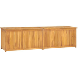 Boîte coffre de jardin 200 x 50 x 55 cm bois massif de teck