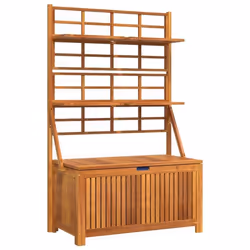 Boîte de rangement - Acacia - 99 x 50 x 160 cm - Treillis pour plantes - 4 étagères - Extérieur