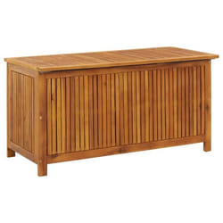 Coffre boîte meuble de jardin rangement 113 x 50 x 58 cm bois d acacia solide