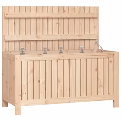 Coffre boîte meuble de jardin rangement 115 x 49 x 60 cm bois massif de pin