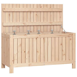 Coffre boîte meuble de jardin rangement 115 x 49 x 60 cm bois massif de pin