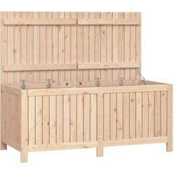 Coffre boîte meuble de jardin rangement 147 x 68 x 64 cm bois massif de pin