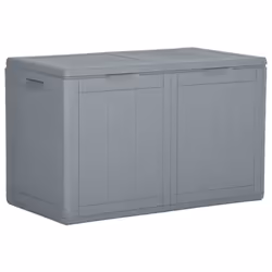 Coffre de rangement - Jardin - 180 litres - Gris - Résistant aux intempéries - Design discret