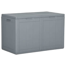 Coffre de rangement - Jardin - 180 litres - Gris - Résistant aux intempéries - Design discret