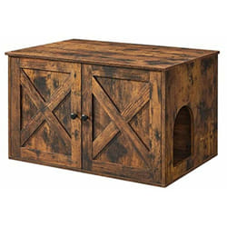 Maison de toilette pour chats 80 cm marron rustique