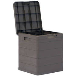 Helloshop26 - Coffre boîte meuble de jardin rangement 90 litres marron