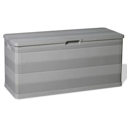 Coffre boîte meuble de jardin rangement 117 x 45 x 56 cm gris