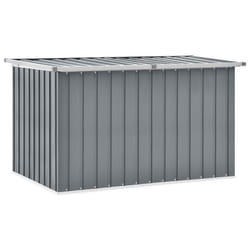 Coffre boîte meuble de jardin rangement gris 149 x 99 x 93 cm