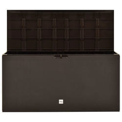 Coffre boîte meuble de jardin rangement 114 x 47 x 60 cm marron