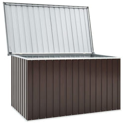 Coffre boîte meuble de jardin rangement 171 x 99 x 93 cm marron