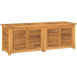 Boîte de rangement jardin et sac 150 x 50 x 53 cm bois massif teck