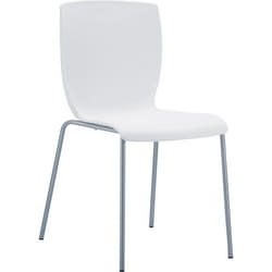 Chaise empilable - Noname - 10_0000973 - Plastique blanc - Aluminium - Confortable et durable