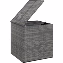 Cette boîte à coussins de jardin en résine tressée est un choix idéal pour ranger des coussins, des oreillers, des couverture ...