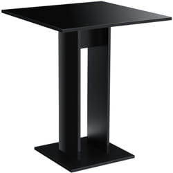 Table salle à manger cuisine salon carrée 78 cm noir