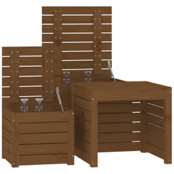 Cet ensemble de boîtes de jardin vous offre beaucoup d'espace pour ranger vos outils et autres utilitaires. Bois de pin massi ...