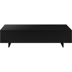 Table basse de salon panneau de particules mélaminé 115 cm noir