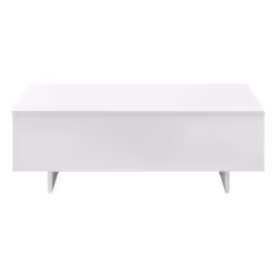 Table basse de salon panneau de particules melamine 85 cm blanc