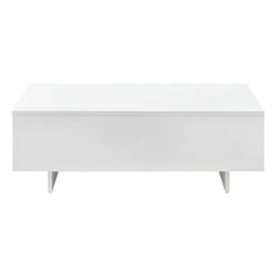 Table basse de salon panneau de particules melamine 85 cm blanc