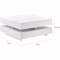 Table basse de salon avec 4 compartiments de rangement Cette table basse se fait remarquer non seulement avec son apparence t ...