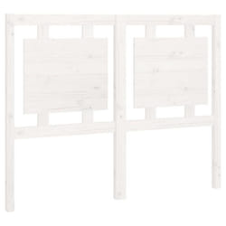 Tête de lit - Bois de pin - 1255 x 4 x 100 cm - Couleur blanche - Design moderne - Charme rustique