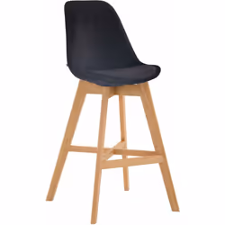 Tabouret de bar chaise haute design moderne en velours noir Le dossier et le repose-pied permettent une posture correcte. La  ...