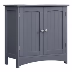 Meuble sous lavabo meuble de salle de bain placard de rangement 2 portes battantes 1 etagere reglable espace de rangemen