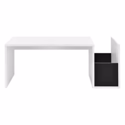 Table basse pour salon meuble style 90 cm blanc noir