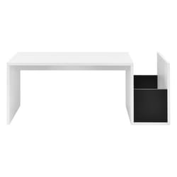Table basse pour salon meuble style 90 cm blanc noir