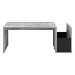 Table basse pour salon avec compartiment de stockage 90 cm gris noir