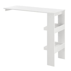 Helloshop26 - Table de bar stylée bistrot 120 cm blanc