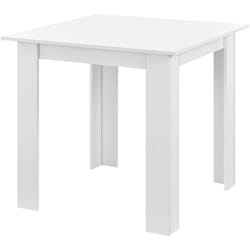 Table de forme carrée pour 4 personnes pour salle à manger cuisine salon 80 cm blanc