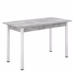 Table de salle a manger cuisine bureau MDF 120 cm cm gris blanc
