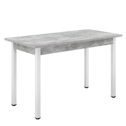 Table de salle a manger cuisine bureau MDF 120 cm cm gris blanc