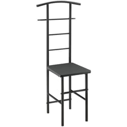 Helloshop26 - Valet de chambre porte vêtements de nuit solide en métal mdf 107 cm noir gris