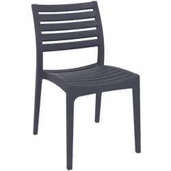 Chaise de jardin en plastique design simple empilable Résistante aux intempéries et aux rayons UV Matériel: en plastique 4 pi ...
