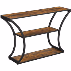 Petit bateau à la maison: Cette table console aux lignes courbées qui ressemble à un bateau crée une ambiance accueillante av ...