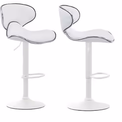Tabourets de bar - Décoshop26 - Lot de 2 - Design contemporain - Réglable en hauteur - 360° pivotant