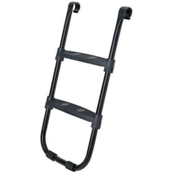 Helloshop26 - chelle de trampoline antidérapante hauteur 90 cm avec cadre métallique et larges marches noir