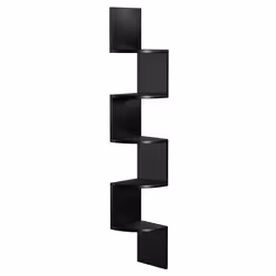 etagere d angle 5 niveaux etagere murale etagere en forme zigzag bibliotheque pour cuisine salon chambre noir