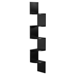 etagere d angle 5 niveaux etagere murale etagere en forme zigzag bibliotheque pour cuisine salon chambre noir