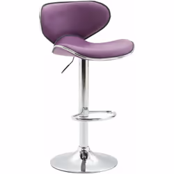 Tabouret de bar en synthétique Surface d'assise en cuir synthétique (100% polyuréthane) Piètement en forme trompette en métal ...