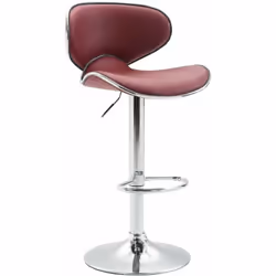 Tabouret de bar en synthétique Surface d'assise en cuir synthétique (100% polyuréthane) Piètement en forme trompette en métal ...