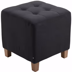 Tabouret bas repose-pieds pouf en tissu noir 45x46 cm Tabouret bas aux multiples fonctions séduit par son design moderne. Uti ...
