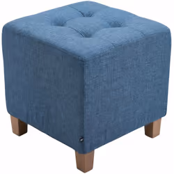 Tabouret bas repose-pieds pouf en tissu bleu 45x46 cm Tabouret bas aux multiples fonctions séduit par son design moderne. Uti ...