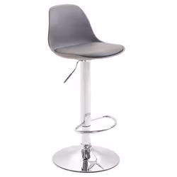 Tabouret de bar - Non spécifié - Rouge - Réglable en hauteur - Pivotant - Métal chromé