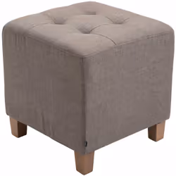 Tabouret bas repose-pieds pouf en tissu taupe 45x46 cm Tabouret bas aux multiples fonctions séduit par son design moderne. Ut ...
