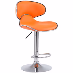 Tabouret de bar - Décoshop26 - 10_0000082 - Réglable en hauteur - Cuir synthétique - Métal chromé