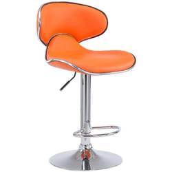 Tabouret de bar - Décoshop26 - 10_0000082 - Réglable en hauteur - Cuir synthétique - Métal chromé